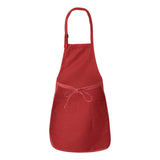 Q-Tees - Full-Length Apron with Pockets - Q4350 - Red