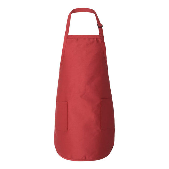 Q-Tees - Full-Length Apron with Pockets - Q4350 - Red