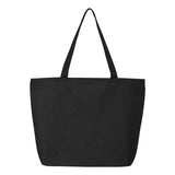 Q-Tees - 25L Zippered Tote - Q611 - Black
