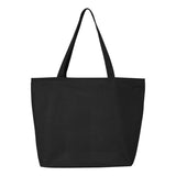 Q-Tees - 25L Zippered Tote - Q611 - Black