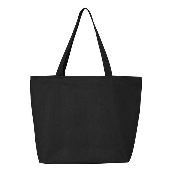 Q-Tees - 25L Zippered Tote - Q611 - Black