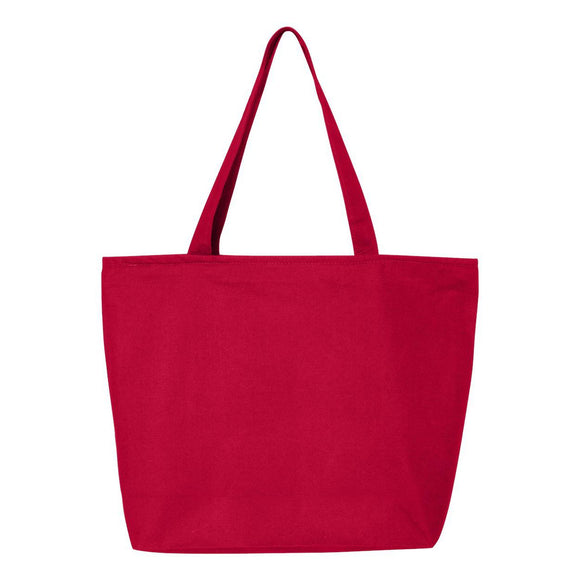 Q-Tees - 25L Zippered Tote - Q611 - Red