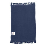 Q-Tees - Fringed Fingertip Towel - T100 - Navy