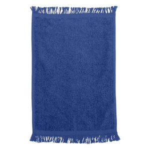 Q-Tees - Fringed Fingertip Towel - T100 - Royal