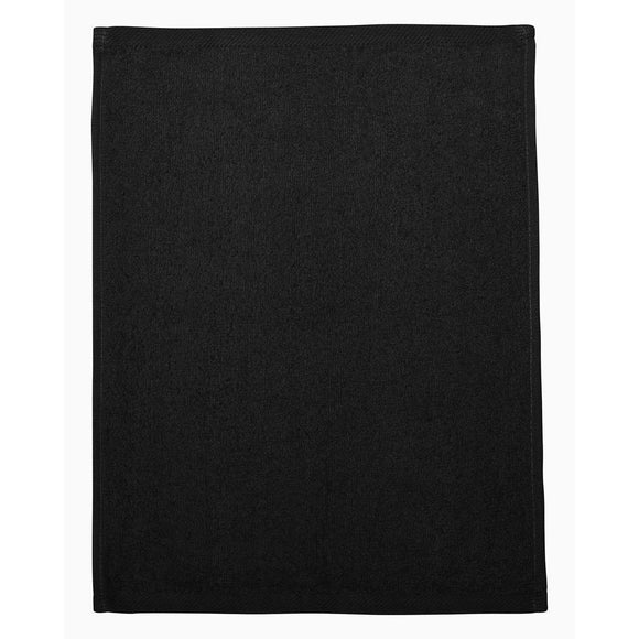 Q-Tees - Hemmed Fingertip Towel - T600 - Black