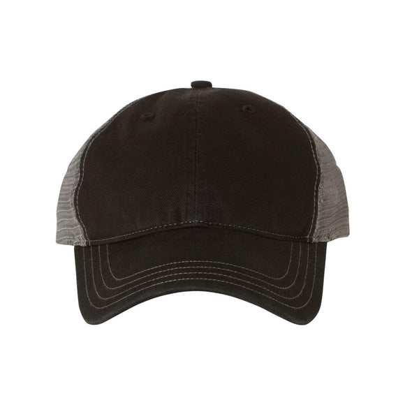 Richardson - Garment-Washed Trucker Cap - 111 - Black/ Charcoal