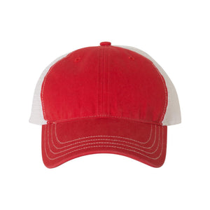 Richardson - Garment-Washed Trucker Cap - 111 - Red/ White