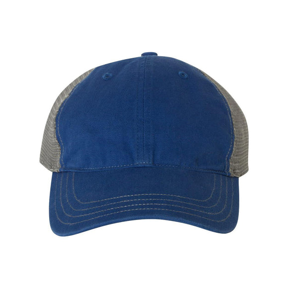 Richardson - Garment-Washed Trucker Cap - 111 - Royal/ Charcoal