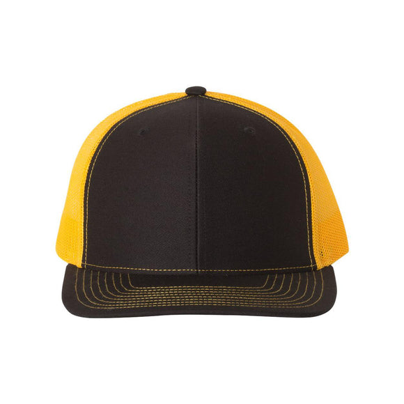 Richardson - Snapback Trucker Cap - 112 - Black/ Gold