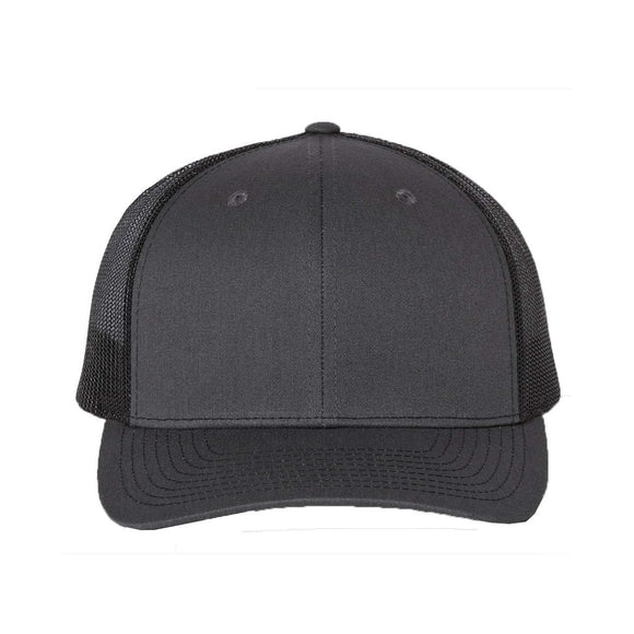 Richardson - Snapback Trucker Cap - 112 - Charcoal/ Black