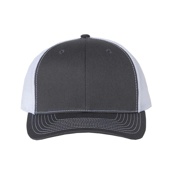 Richardson - Snapback Trucker Cap - 112 - Charcoal/ White