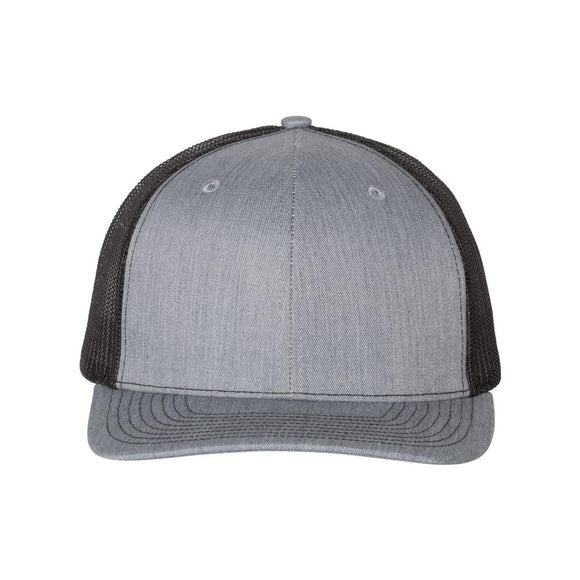 Richardson - Snapback Trucker Cap - 112 - Heather Grey/ Black