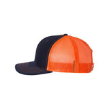 Richardson - Snapback Trucker Cap - 112 - Navy/ Orange