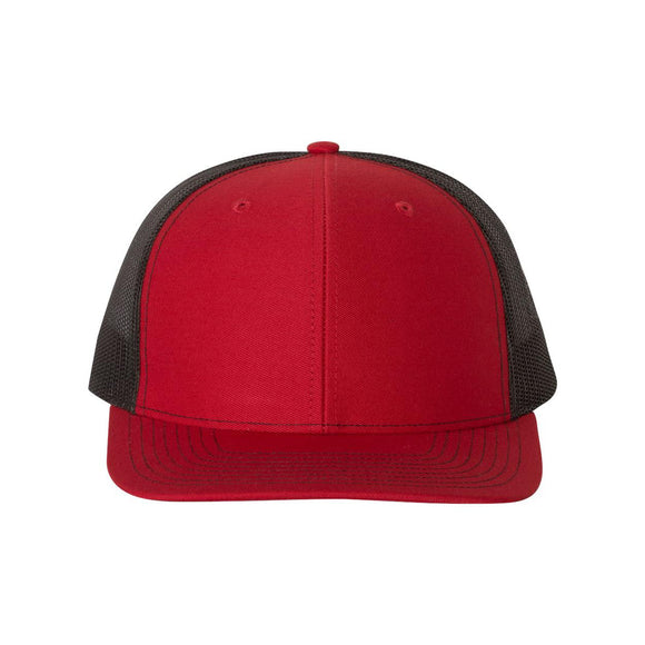 Richardson - Snapback Trucker Cap - 112 - Red/ Black