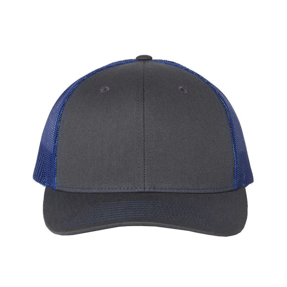 Richardson - Snapback Trucker Cap - 112 - Charcoal/ Royal