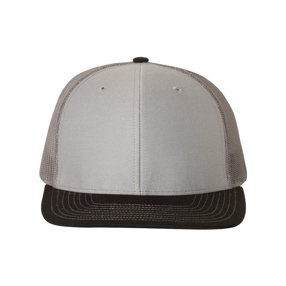 Richardson - Snapback Trucker Cap - 112 - Grey/ Charcoal/ Black