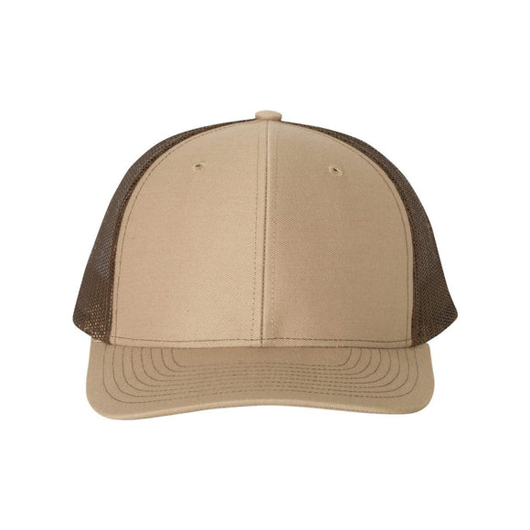 Richardson - Snapback Trucker Cap - 112 - Khaki/ Coffee