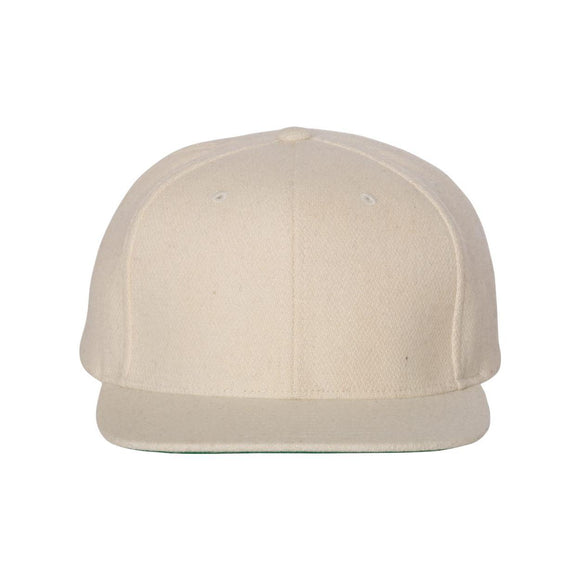 YP Classics - Melton Wool Blend Snapback Cap - 6689 - Natural