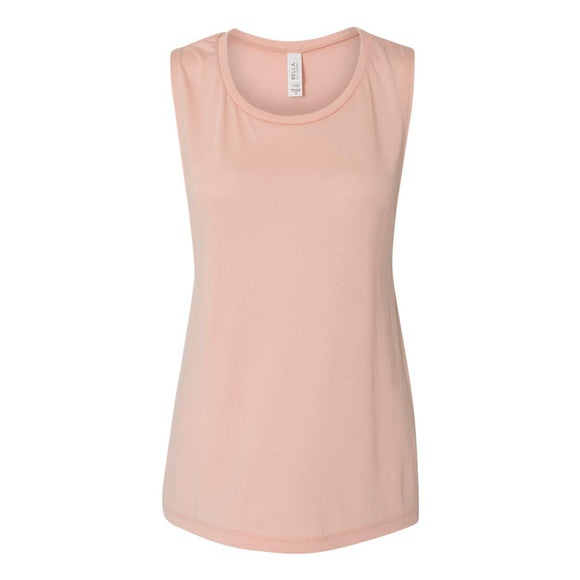 BELLA + CANVAS - Women's Flowy Scoop Muscle Tank - 8803 - Peach