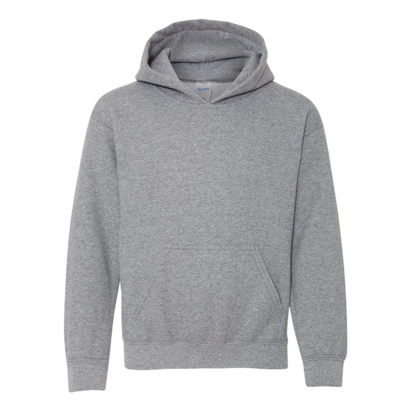 18500B Gildan Heavy Blend™ Youth Hooded Sweatshirt Graphite Heather