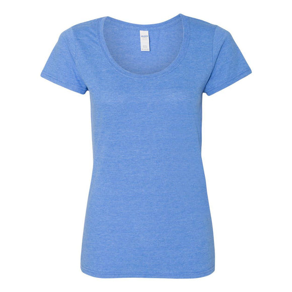 Gildan - Softstyle® Women’s Deep Scoop Neck T-Shirt - 64550L - Heather Royal