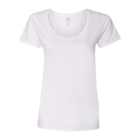 Gildan - Softstyle® Women’s Deep Scoop Neck T-Shirt - 64550L - White