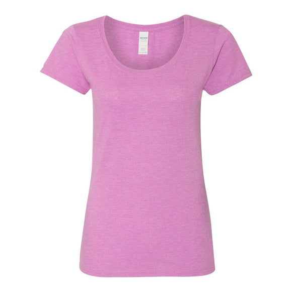 Gildan - Softstyle® Women’s Deep Scoop Neck T-Shirt - 64550L - Heather Radiant Orchid