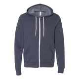 BELLA + CANVAS - Unisex Sponge Fleece Full-Zip Hoodie Sweatshirt - 3739 - Heather Navy