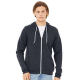 BELLA + CANVAS - Unisex Sponge Fleece Full-Zip Hoodie Sweatshirt - 3739 - Heather Navy