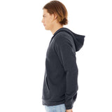 BELLA + CANVAS - Unisex Sponge Fleece Full-Zip Hoodie Sweatshirt - 3739 - Heather Navy
