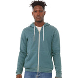 BELLA + CANVAS - Unisex Sponge Fleece Full-Zip Hoodie Sweatshirt - 3739 - Heather Deep Teal