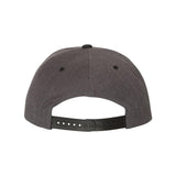 YP Classics - Premium Flat Bill Snapback Cap - 6089M - Dark Heather/ Black