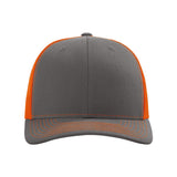 Richardson - Snapback Trucker Cap - 112 - Charcoal/ Orange
