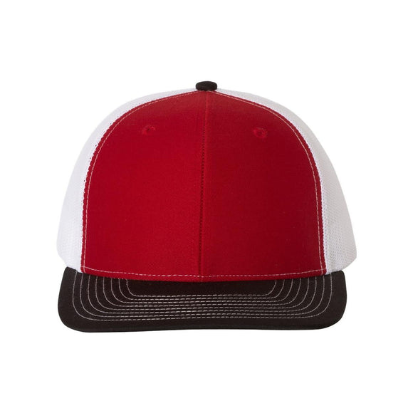 Richardson - Snapback Trucker Cap - 112 - Red/ White/ Black