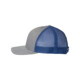 Richardson - Snapback Trucker Cap - 112 - Heather Grey/ Royal