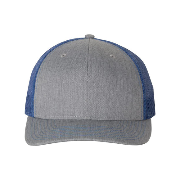 Richardson - Snapback Trucker Cap - 112 - Heather Grey/ Royal