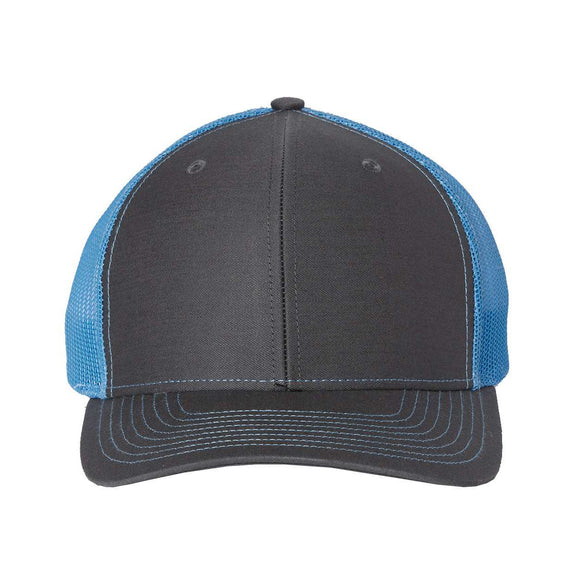Richardson - Snapback Trucker Cap - 112 - Charcoal/ Columbia Blue