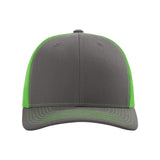 Richardson - Snapback Trucker Cap - 112 - Charcoal/ Neon Green