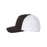 YP Classics - Five-Panel Retro Trucker Cap - 6506 - Black/ White