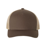 YP Classics - Five-Panel Retro Trucker Cap - 6506 - Brown/ Khaki