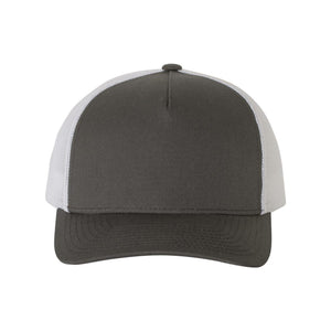 YP Classics - Five-Panel Retro Trucker Cap - 6506 - Charcoal/ White