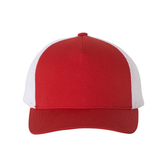 YP Classics - Five-Panel Retro Trucker Cap - 6506 - Red/ White