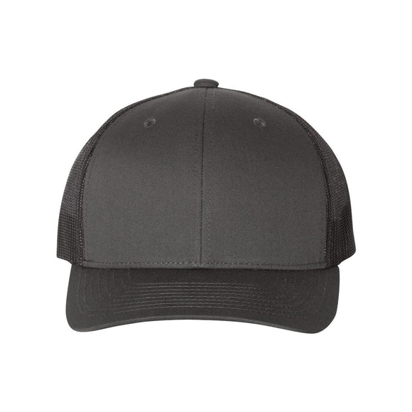 YP Classics - Retro Trucker Cap - 6606 - Charcoal/ Black