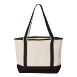 Q-Tees - 20L Small Deluxe Tote - Q125800 - Natural/ Black