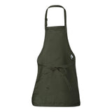 Q-Tees - Full-Length Apron with Pouch Pocket - Q4250 - Forest
