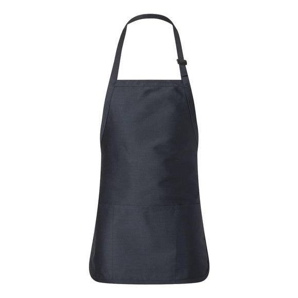 Q-Tees - Full-Length Apron with Pouch Pocket - Q4250 - Navy