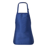 Q-Tees - Full-Length Apron with Pouch Pocket - Q4250 - Royal