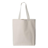 Q-Tees - 11L Canvas Tote with Contrast-Color Handles - Q4400 - Natural/ Natural