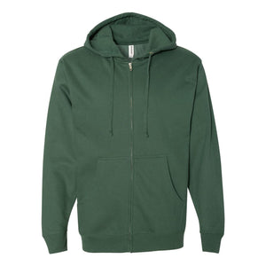 Independent Trading Co. - Midweight Full-Zip Hooded Sweatshirt - SS4500Z - Alpine Green