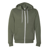 BELLA + CANVAS - Unisex Sponge Fleece Full-Zip Hoodie Sweatshirt - 3739 - Military Green